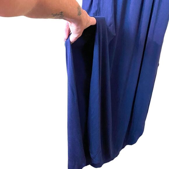 Sweet Lovely By Jen Navy Maxi Dress Size Medium - Picture 7 of 15